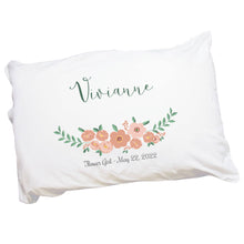 Personalized Pillowcase - Blush Spring Floral