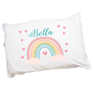 Personalized Boho Rainbow Pillowcase