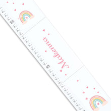 Personalized Boho Rainbow White Growth Chart