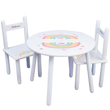 Personalized Boho Rainbow Table and Chair Set