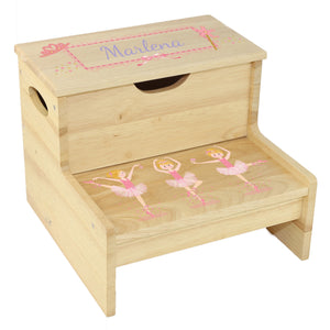 Wood Storage Stool - Blonde Ballerina