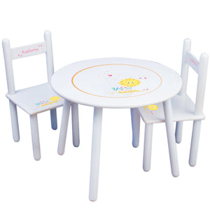 Personalized You Are My Sunshine Table and Chair Set