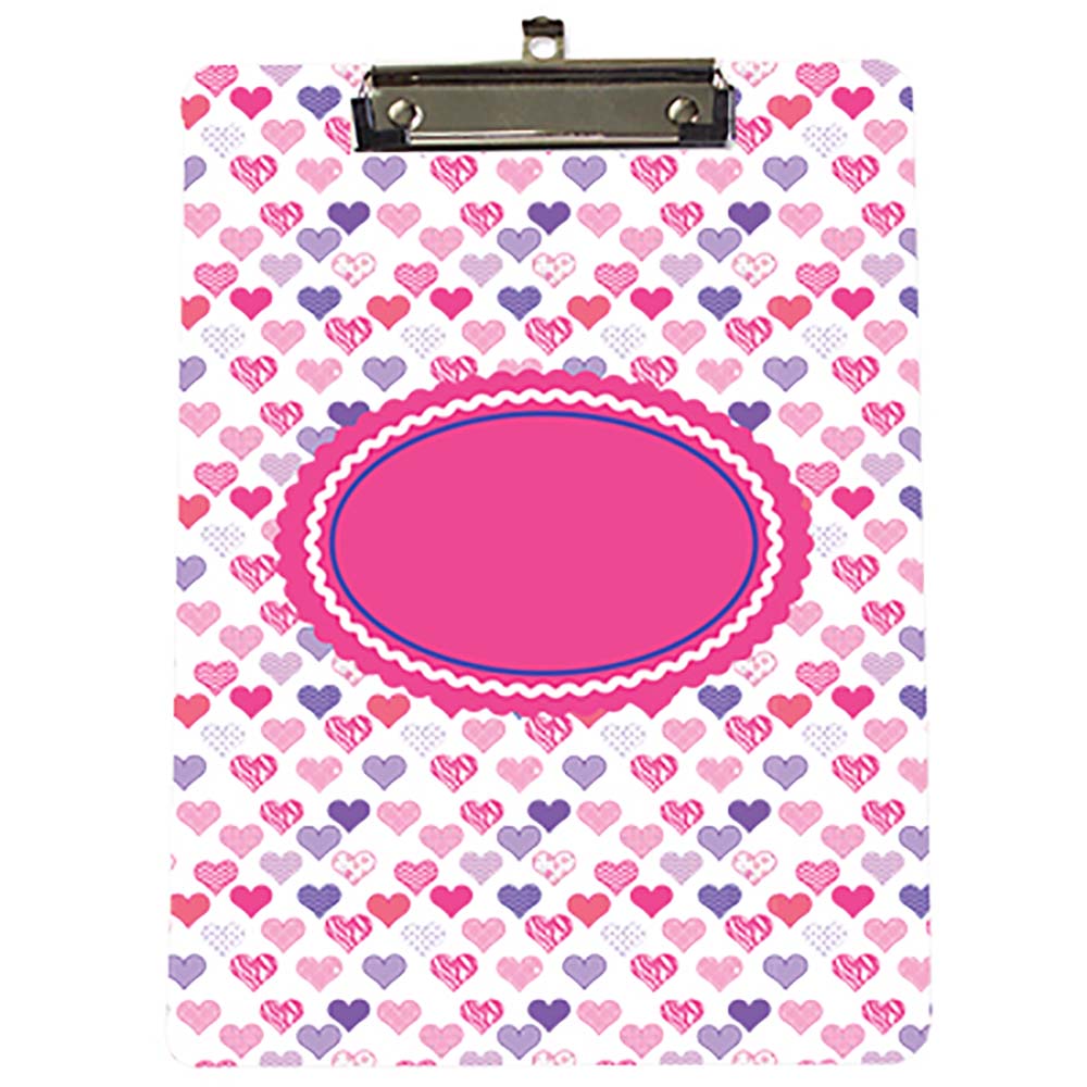 Customized Happy Hearts Clipboard