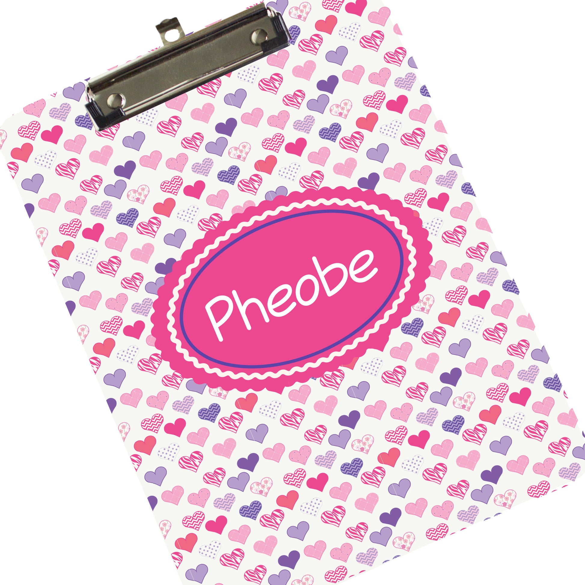 Customized Happy Hearts Clipboard