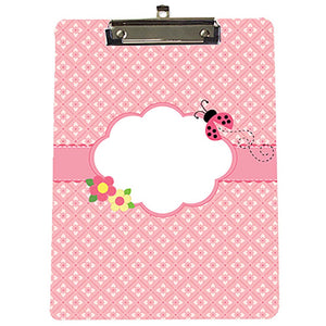 Personalized Pink Ladybug Clipboard