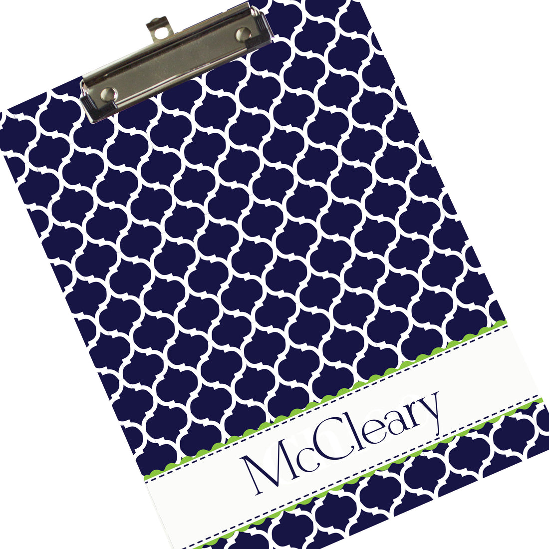 Custom Navy Blue w Lime Clipboard