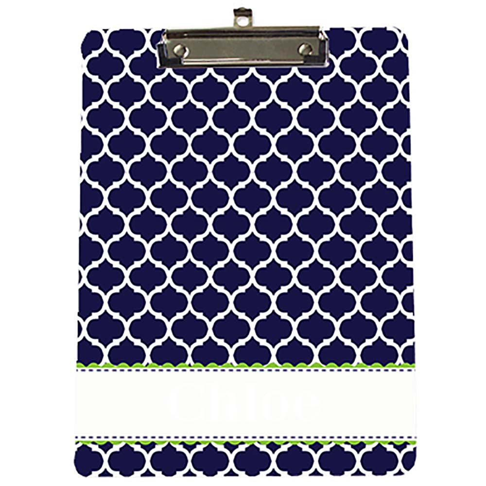 Custom Navy Blue w Lime Clipboard