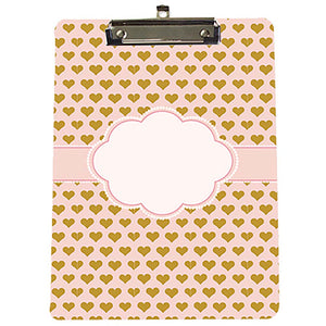 Girl's Personalized Clipboard - Heart of Gold