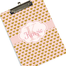 Girl's Personalized Clipboard - Heart of Gold