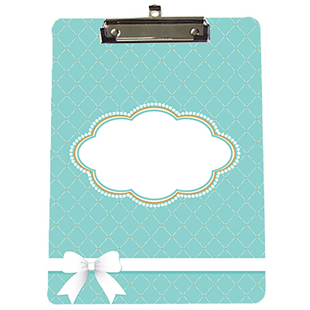 Custom Tiffany Blue Bow Clipboard