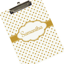 Personalized Clipboard - Rose Gold Stars