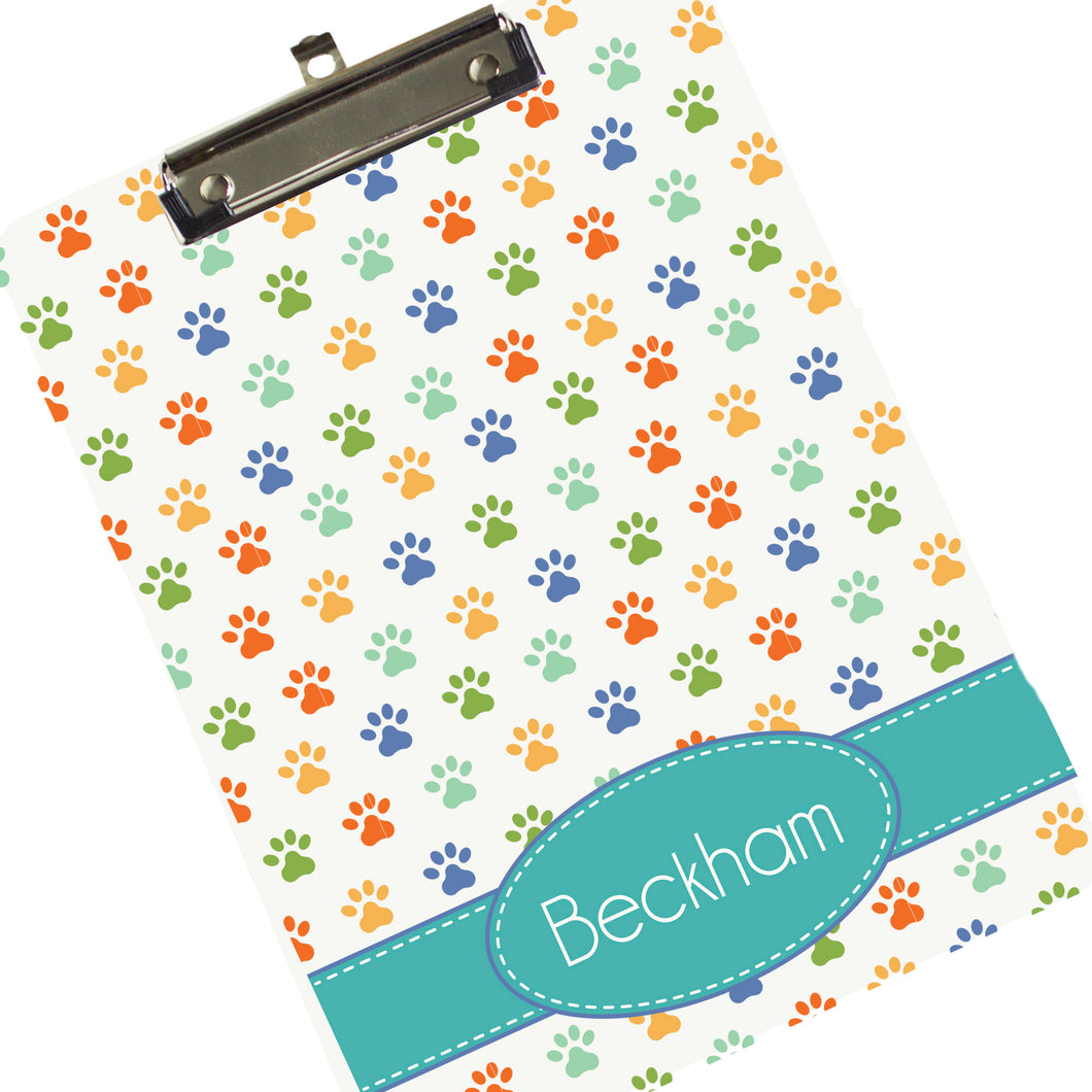 Personalized Paw Print Clipboard