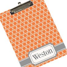 Custom Orange & Gray Ring Clipboard