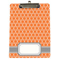 Custom Orange & Gray Ring Clipboard