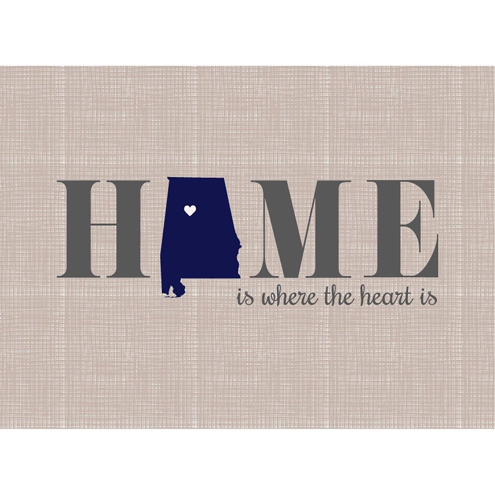 Home Is Alabama Glass Cutting Board