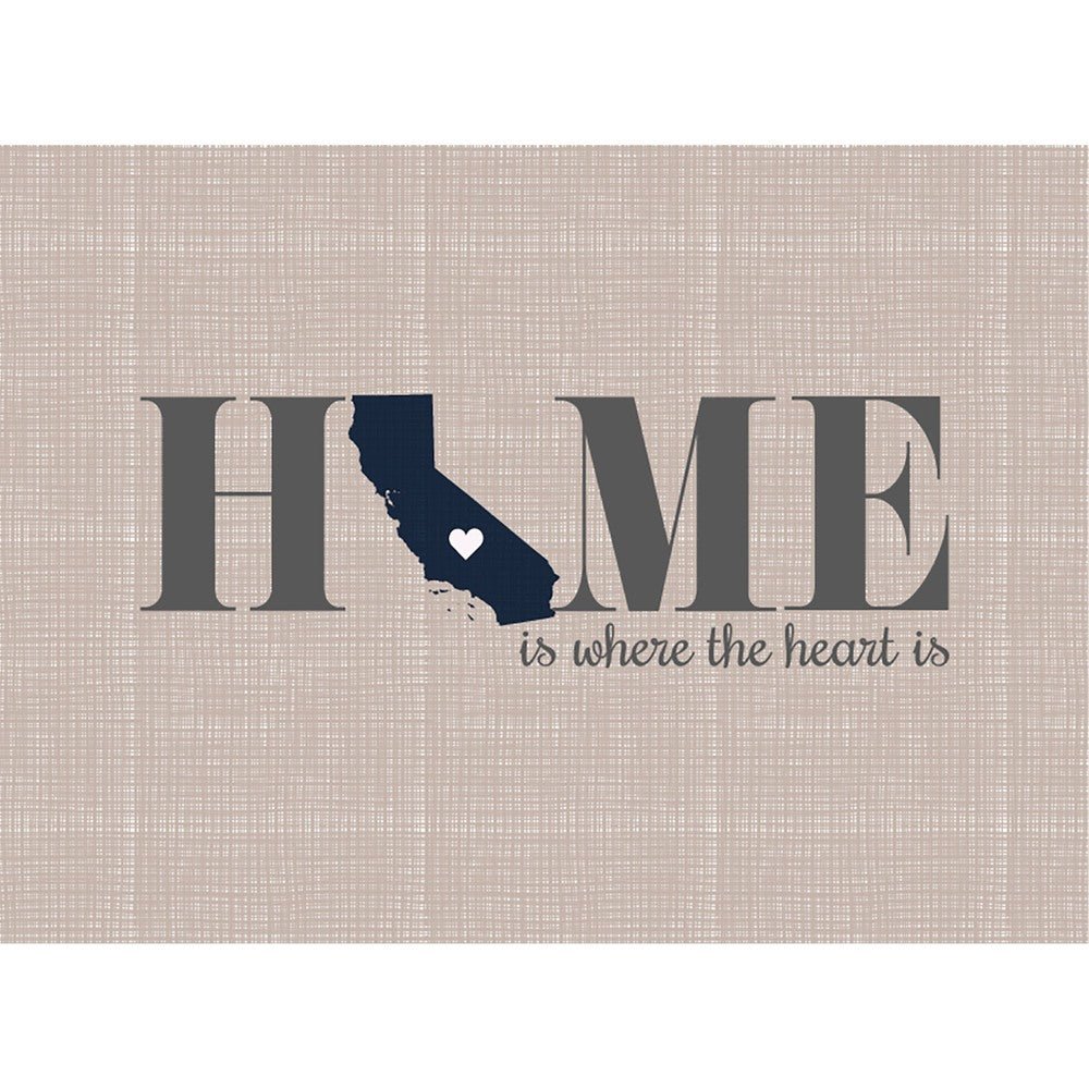 Home is where the heart is Cutting Board - Califormia - MyBambino.com