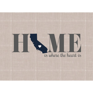 Home Is California Glass Cutting Board