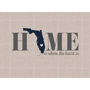 Home Is Florida Glass Cutting Board