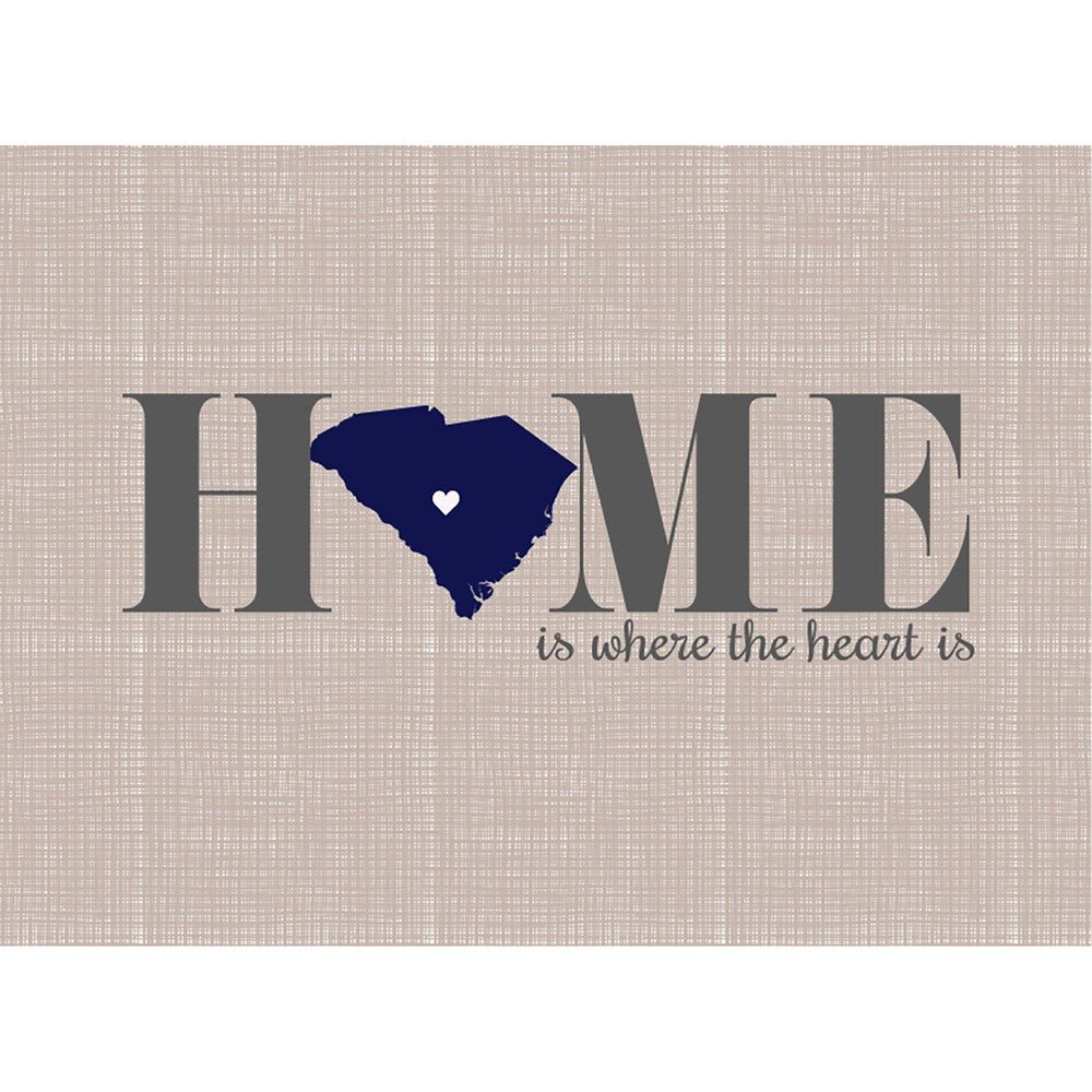 Home Is South Carolina Glass Cutting Board