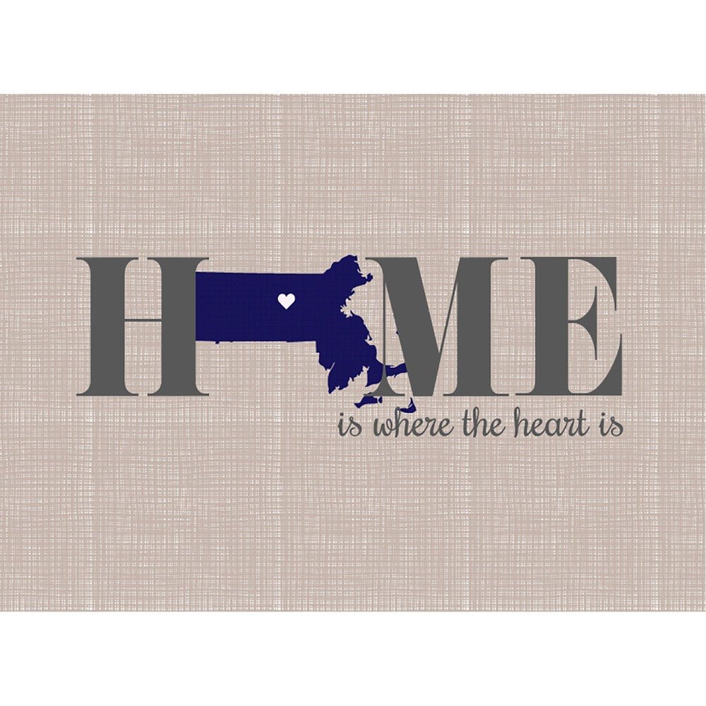 Home is where the heart is Cutting Board - Massachusetts - MyBambino.com