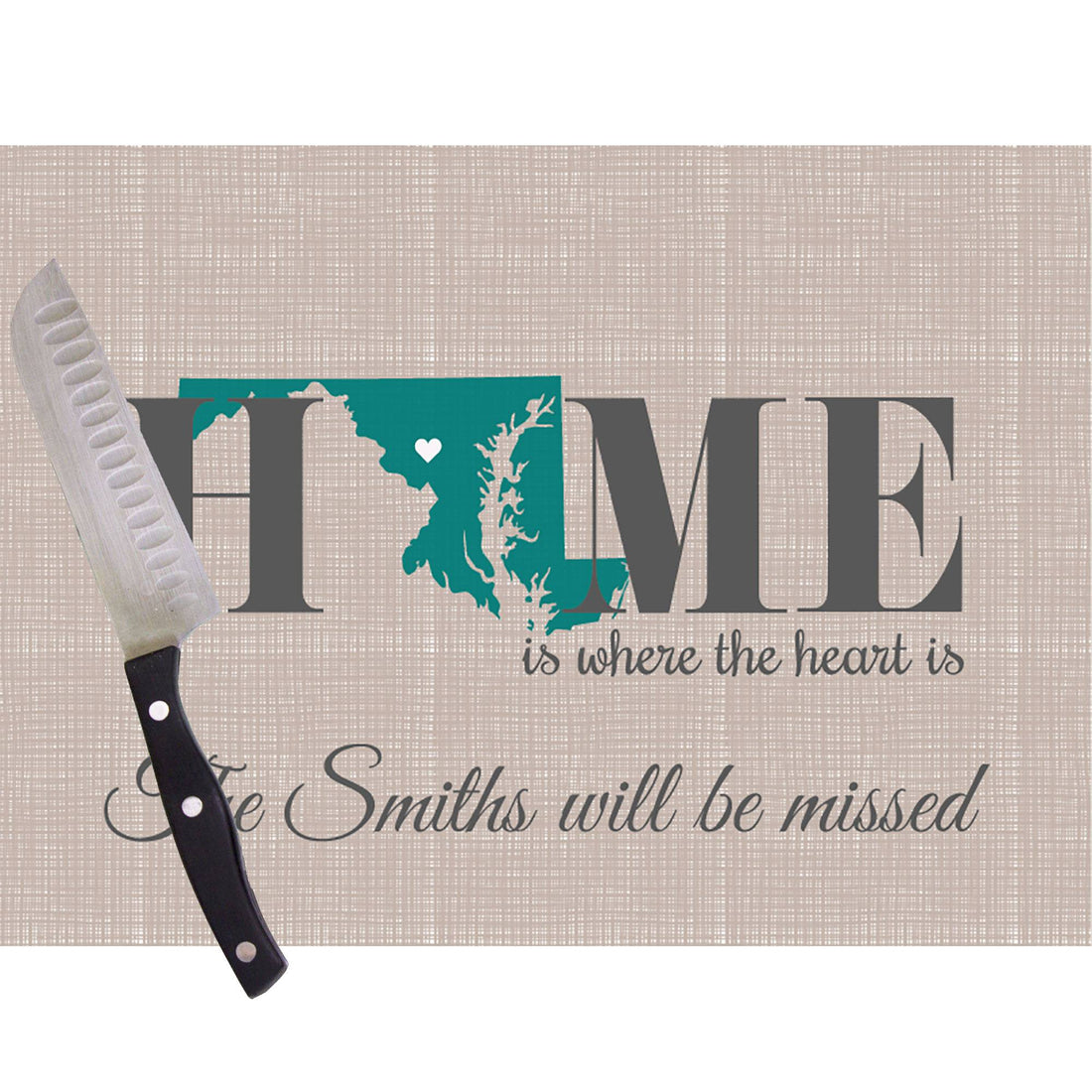 Home is where the heart is Cutting Board - Maryland - MyBambino.com
