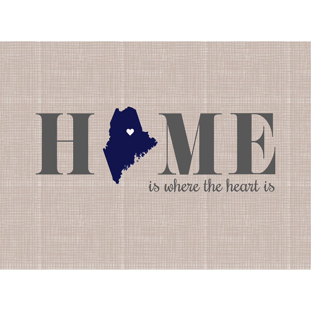 Home Is Maine Glass Cutting Board