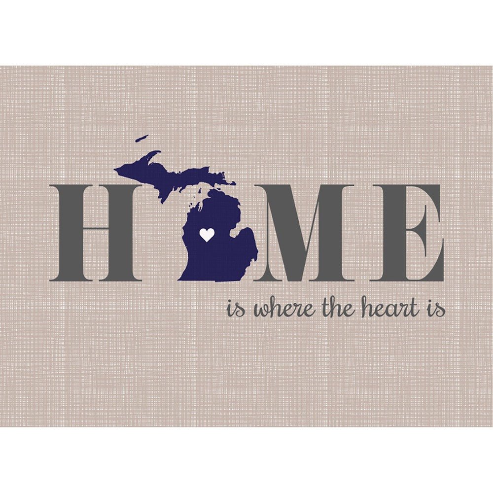 Home is where the heart is Cutting Board - Michigan - MyBambino.com