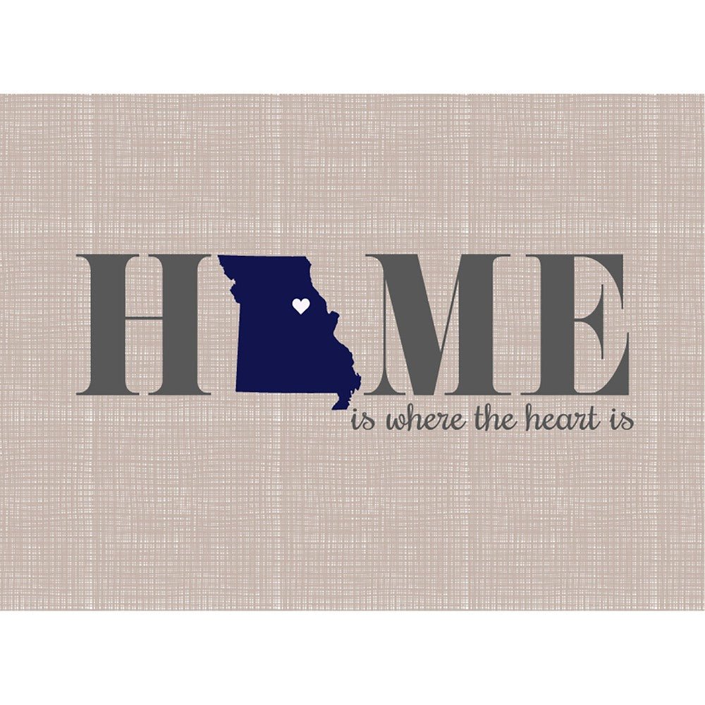 Home is where the heart is Cutting Board - Missouri - MyBambino.com