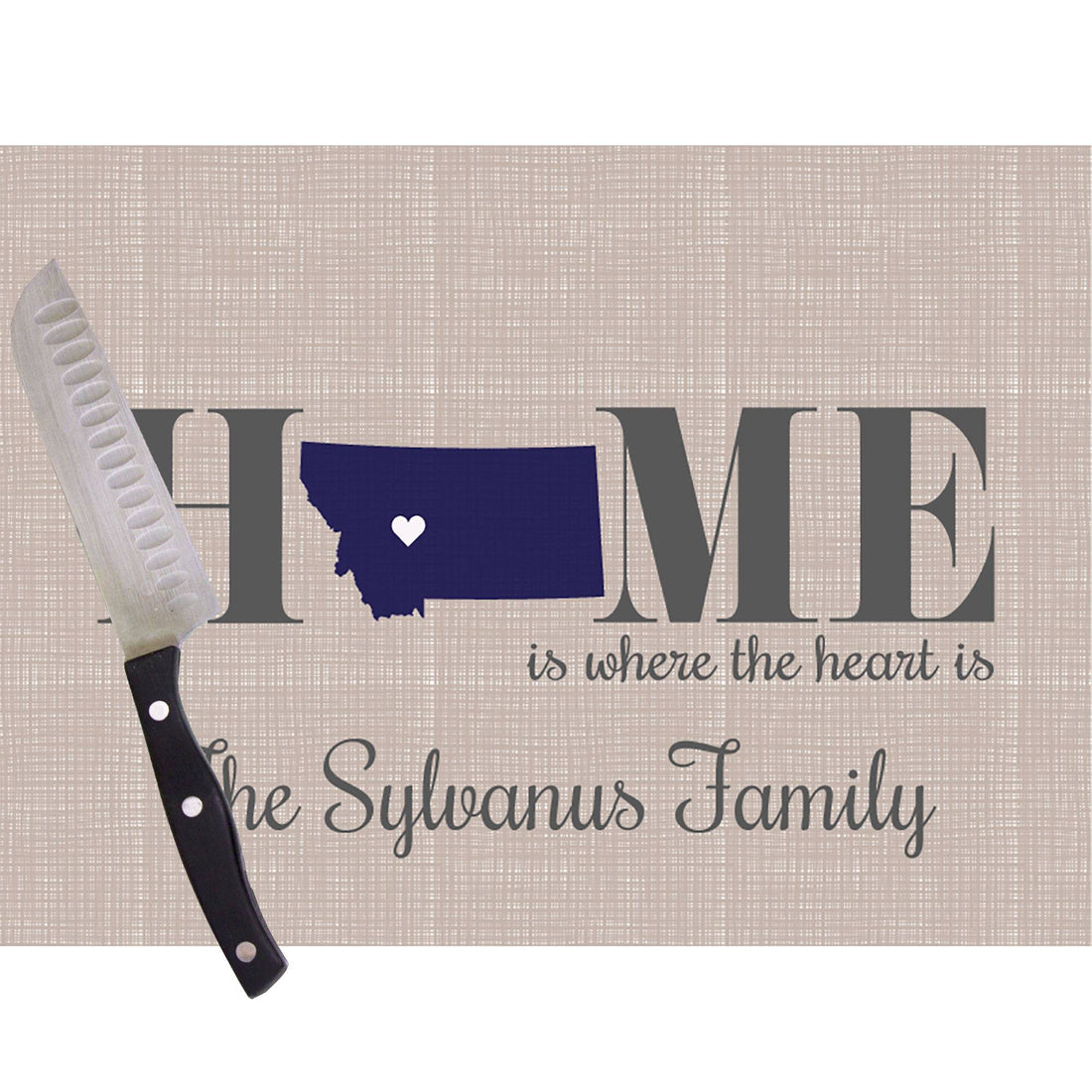 Home is where the heart is Cutting Board - Montana - MyBambino.com