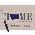 Home Is Montana Glass Cutting Board