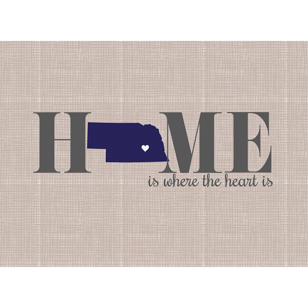 Home Is Nebraska Glass Cutting Board