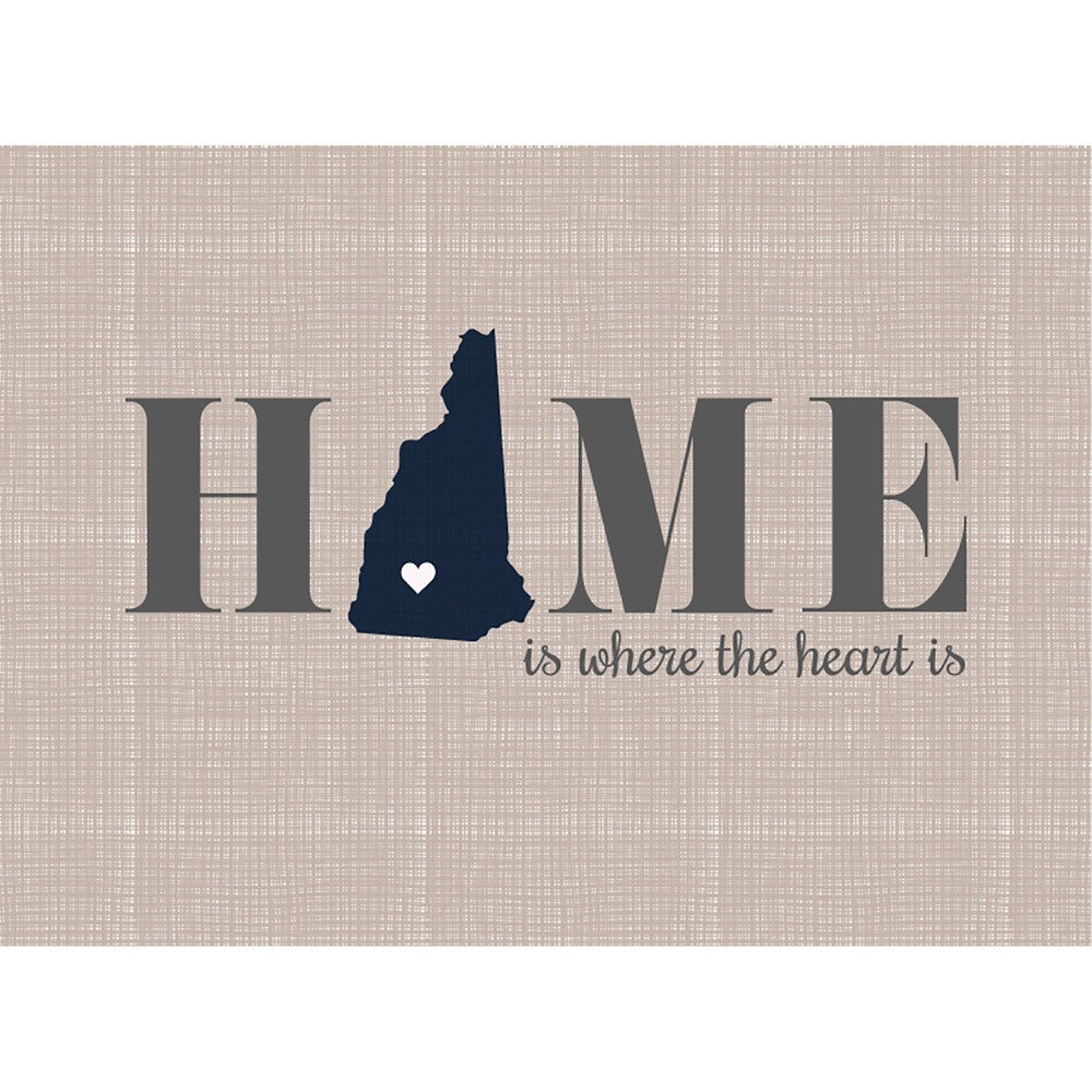 Home Is New Hampshire Glass Cutting Board