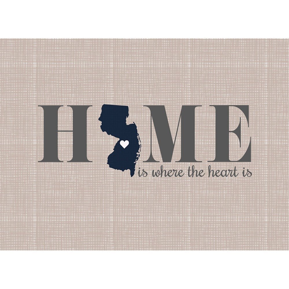 Home Is New Jersey Glass Cutting Board