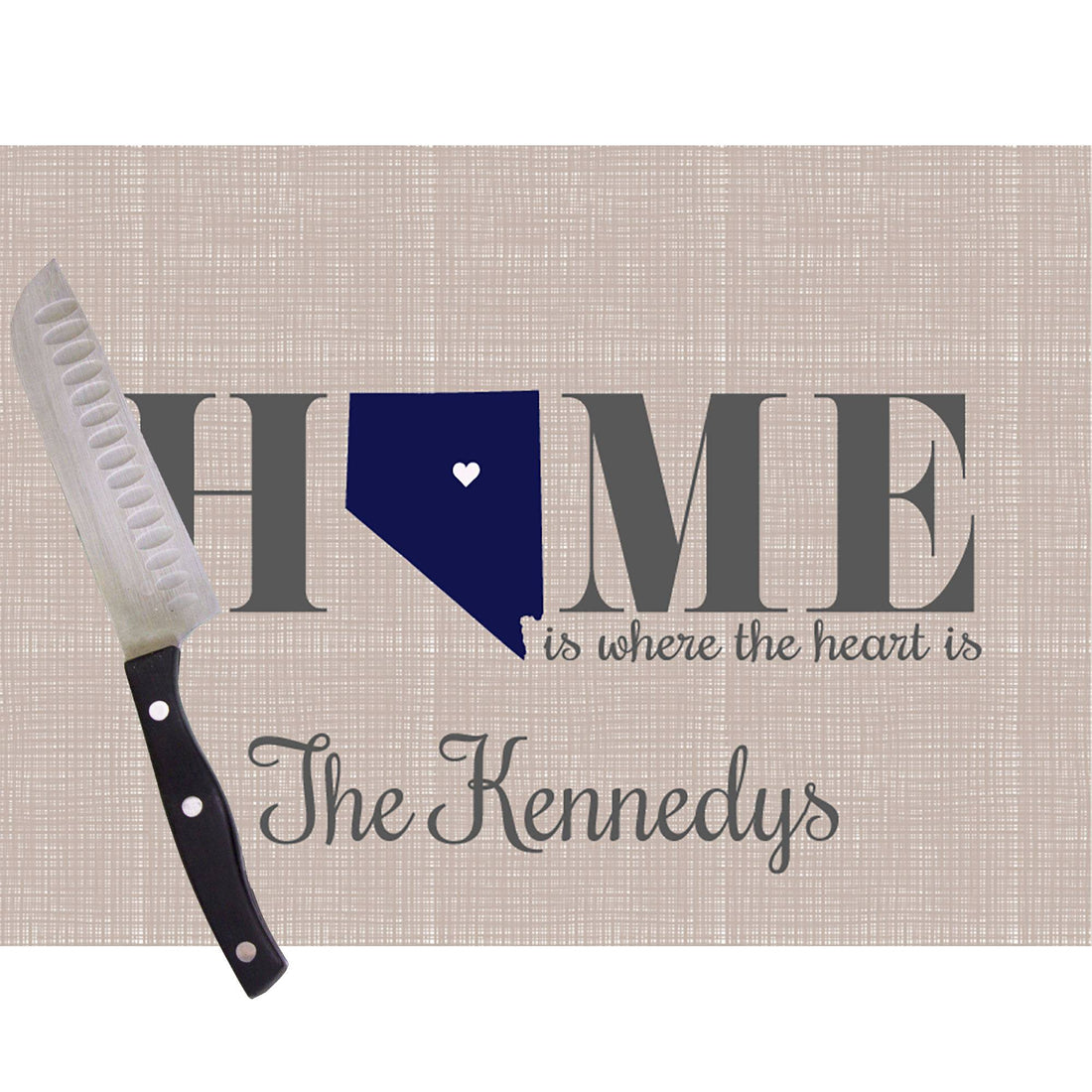 Home Is Nevada Glass Cutting Board