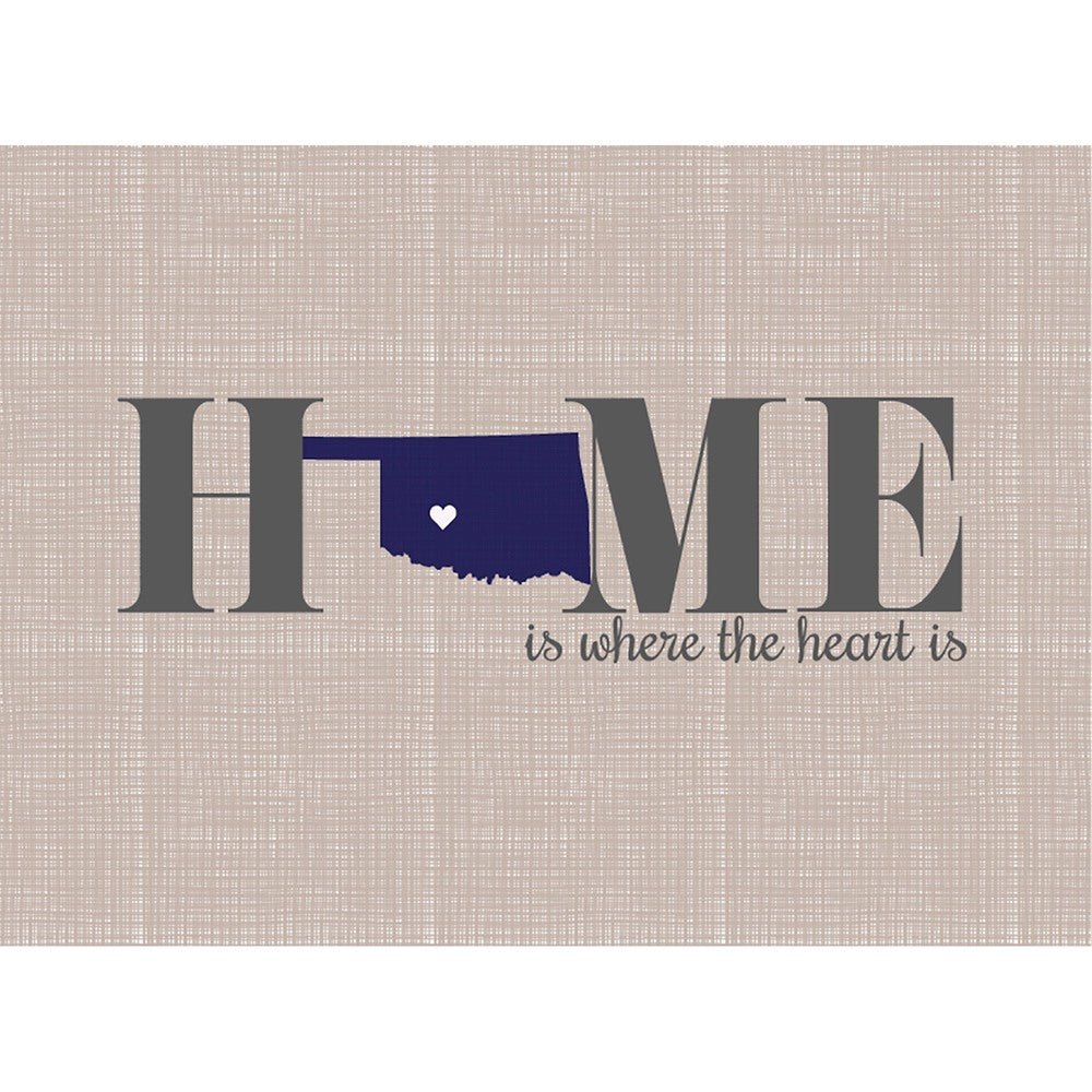 Home Is Oklahoma Glass Cutting Board