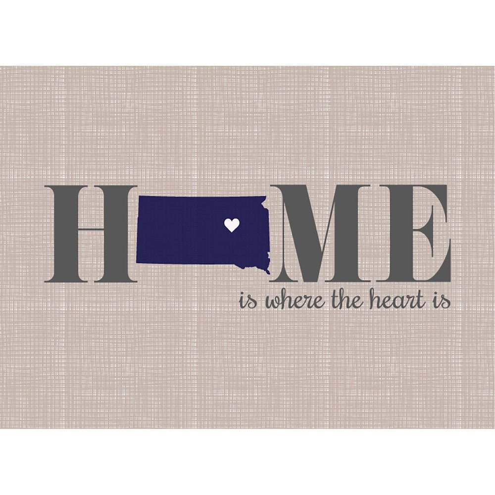 Home Is South Dakota Glass Cutting Board