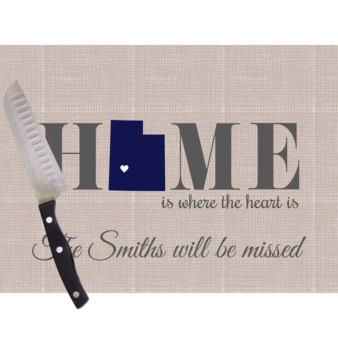 Home Is Utah Glass Cutting Board