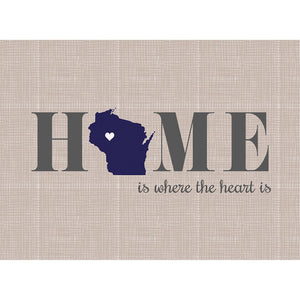 Home Is Wisconsin Glass Cutting Board