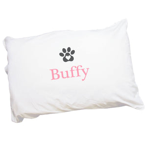 Personalized Pillowcase - Paw Print with Heart