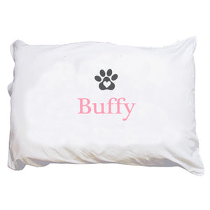 Personalized Pillowcase - Paw Print with Heart
