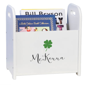 Personalized Book Caddy - Lucky Clover