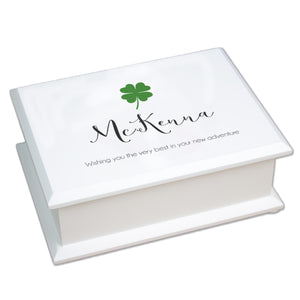Lucky Clover Lift Top Jewelry Box