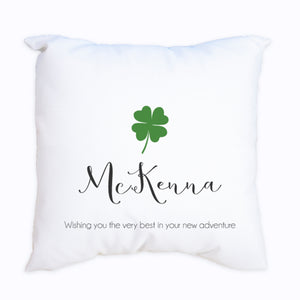 Personalized Lucky Clover Throw Pillowcase