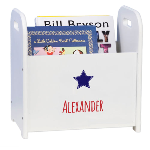 Personalized Book Caddy - Blue Star