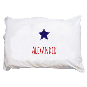 Personalized Pillowcase - Blue Star