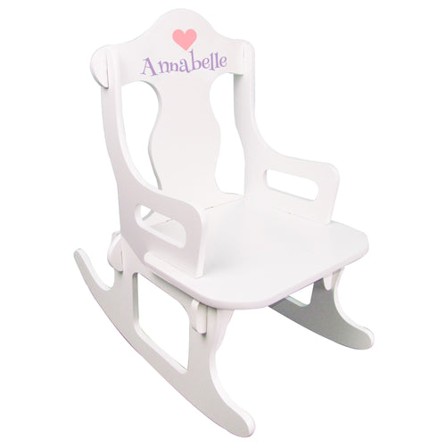 Personalized Puzzle Rocker - Pink Heart