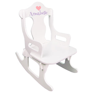 Personalized Puzzle Rocker - Pink Heart