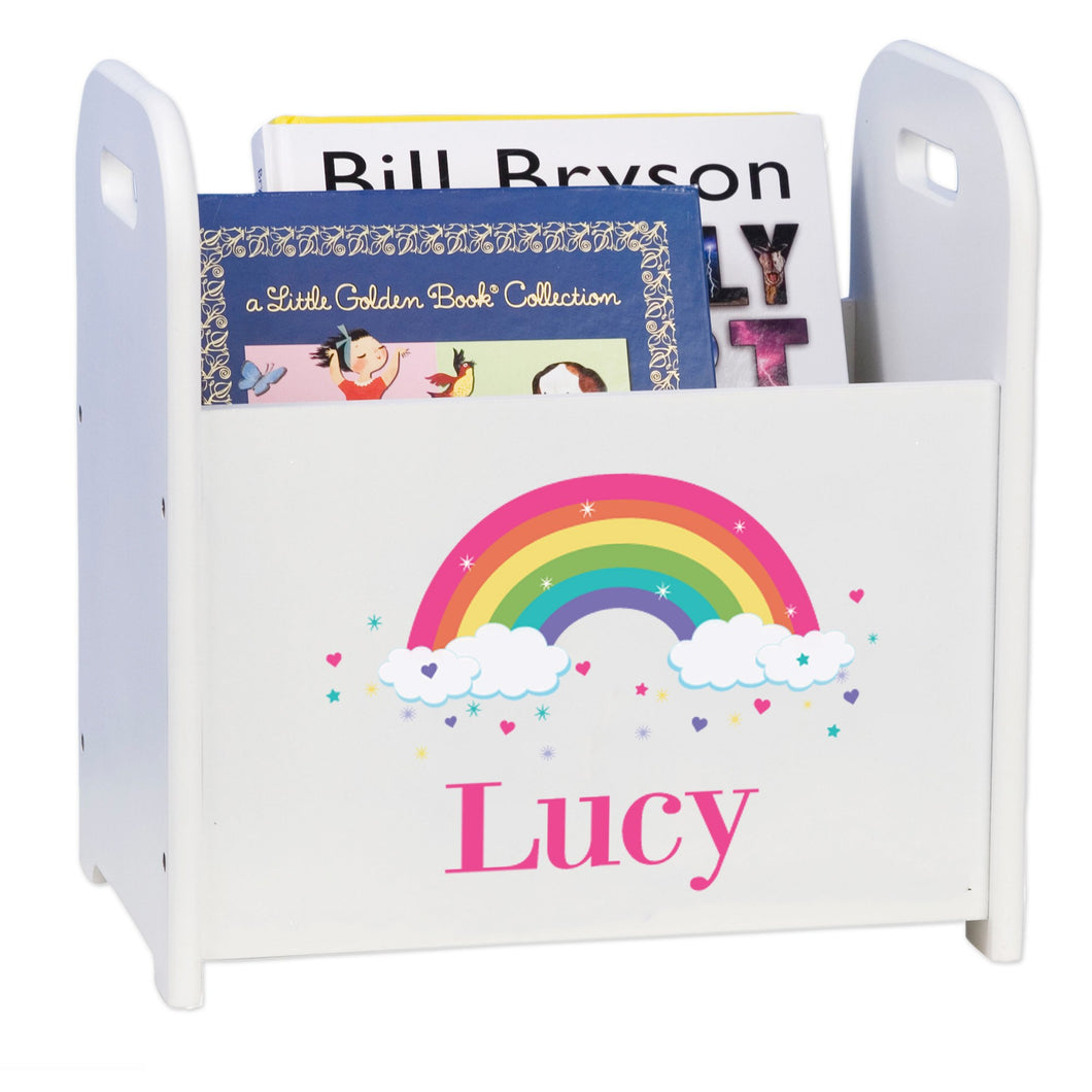 Personalized Book Caddy - Bright Rainbow