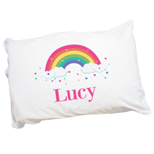 Personalized Pillowcase - Bright Rainbow