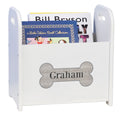 Personalized Book Caddy - Wood Dog Bone